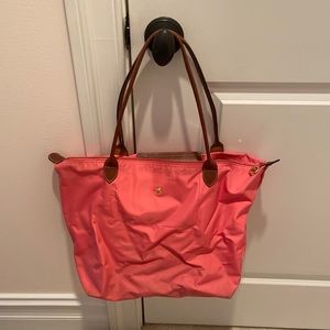Large coral longchamp le pliage